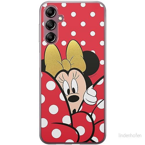 ERT GROUP mobiltelefonfodral för Samsung A14 4G/5G originalt och officiellt licensierat Disney mönster Minnie 015 optimalt anpassad till formen på mobiltelefonen, fodral tillverkad av TPU plast 5905511820039