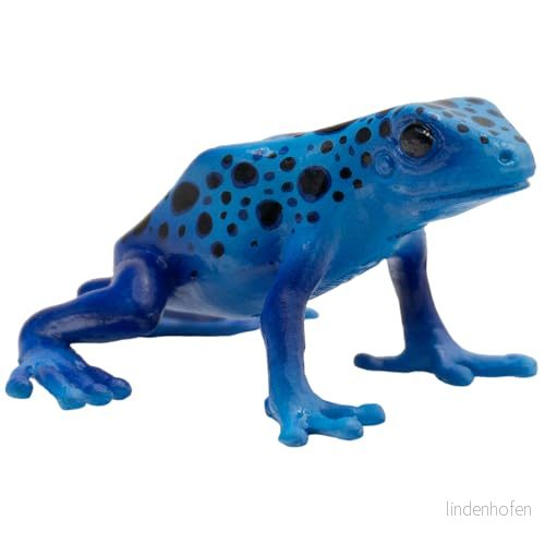 Bullyland 68523 Leksaksfigur blå trädtrogare Frosch Azureus, ca 3 cm stor djurfigur, detaljrik, PVC fri, perfekt som en liten gåva för barn från år, (blå) 4063847685232