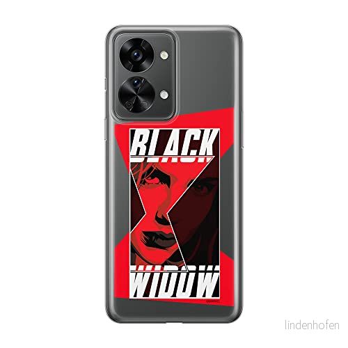 ERT GROUP mobiltelefonfodral för Oneplus NORD 2T 5G originalt och officiellt licensierat Marvel mönster Black Widow 012 optimalt anpassad till formen på mobiltelefonen, gedeeltelijk transparant 5905511280208