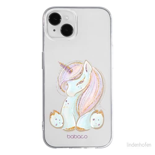 ERT GROUP mobiltelefonfodral för Apple Iphone 14 PLUS originalt och officiellt licensierat Babaco mönster Unicorn 002 optimalt anpassad till formen på mobiltelefonen, gedeeltelijk transparant 5905131901958