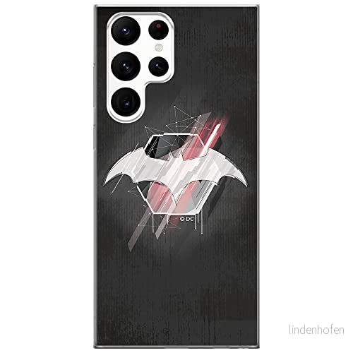 ERT GROUP mobiltelefonfodral för Samsung S22 ULTRA originalt och officiellt licensierat DC mönster Batman 002 optimalt anpassad till formen på mobiltelefonen, fodral tillverkad av TPU plast 5904805281884