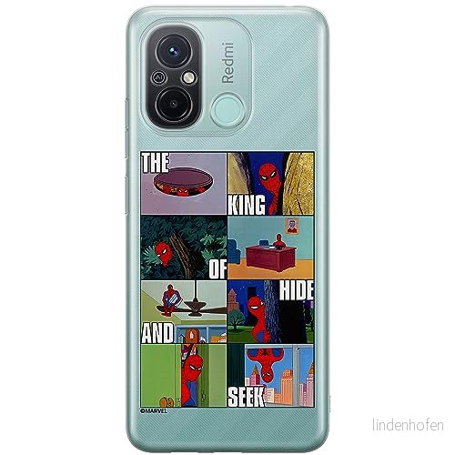 ERT GROUP mobiltelefonfodral för Xiaomi REDMI 12C/ 11A originalt och officiellt licensierat Marvel mönster Spider Man 031 anpassad till formen på mobiltelefonen, gedeeltelijk transparant 5905795008017