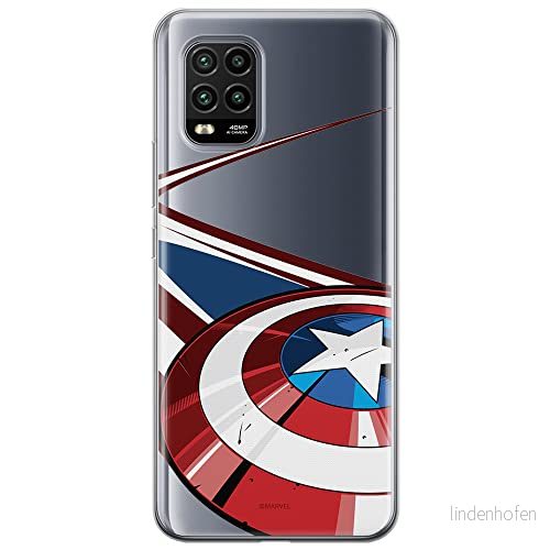 ERT GROUP mobiltelefonfodral för Xiaomi MI 10 LITE originalt och officiellt licensierat Marvel mönster Captain America 008 optimalt anpassad till formen på mobiltelefonen, gedeeltelijk transparant 5903537145457