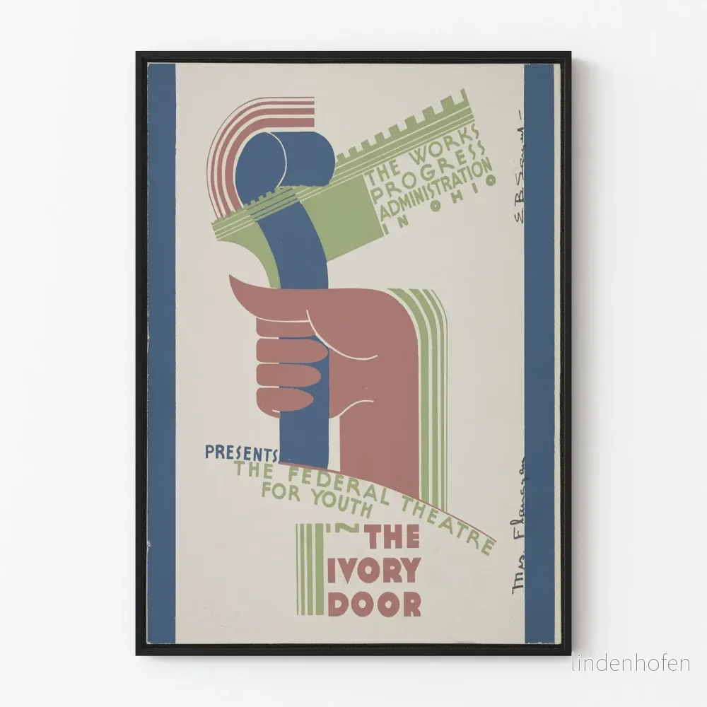 Vintageposter The Ivory Door - Väggdekoration i art déco-stil
