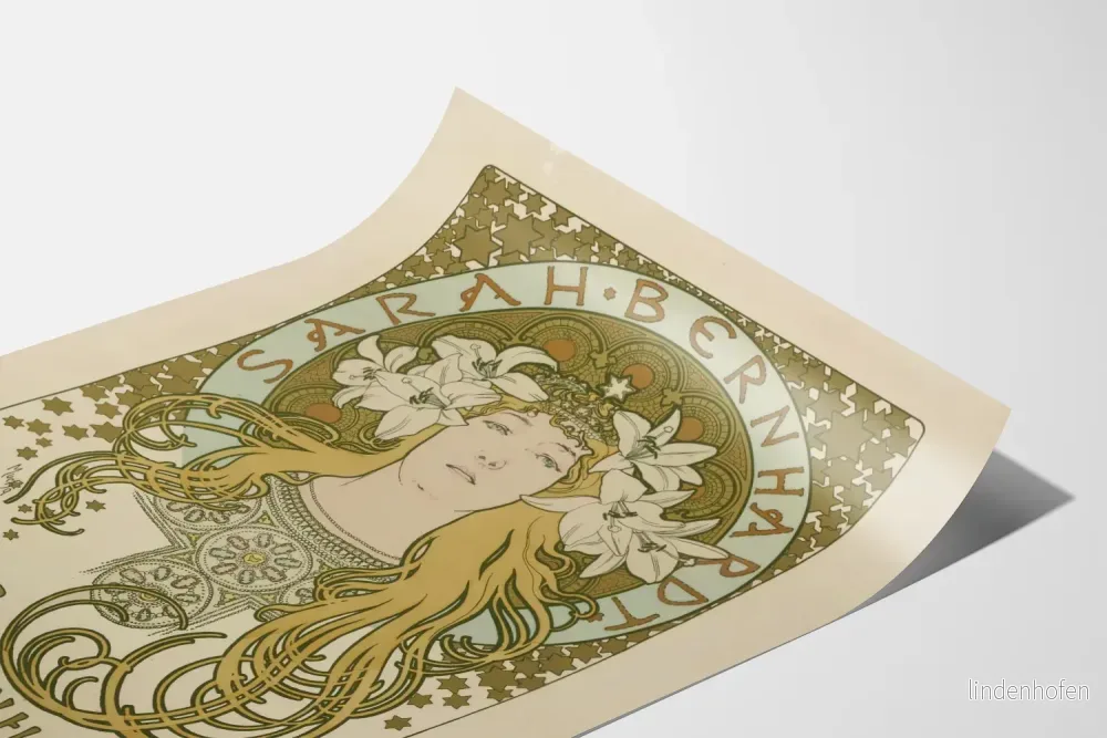 Art Nouveau-poster till minne av Sarah Bernhardt - Bild 3