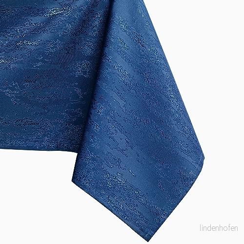 AmeliaHome 100 x cm bordsduk, fläckskydd, lotuseffekt, tvättbar, vattenavvisande, ornament mörkblå vesta 4251758687036