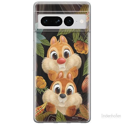 ERT GROUP mobiltelefonfodral för Google PIXEL 7 PRO originalt och officiellt licensierat Disney mönster Chip & Dale 002 optimalt anpassad till formen på mobiltelefonen, fodral tillverkad av TPU plast 5905795178550