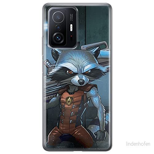 ERT GROUP mobiltelefonfodral för Xiaomi 11T 5G / PRO originalt och officiellt licensierat Marvel mönster Rocket 001 anpassad till formen på mobiltelefonen, fodral tillverkad av TPU plast 5904805562679
