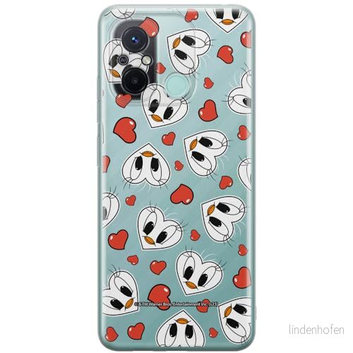 ERT GROUP mobiltelefonfodral för Xiaomi REDMI 12C/ 11A originalt och officiellt licensierat Looney Tunes mönster Tweety 018 anpassad till formen på mobiltelefonen, gedeeltelijk transparant 5905795122652