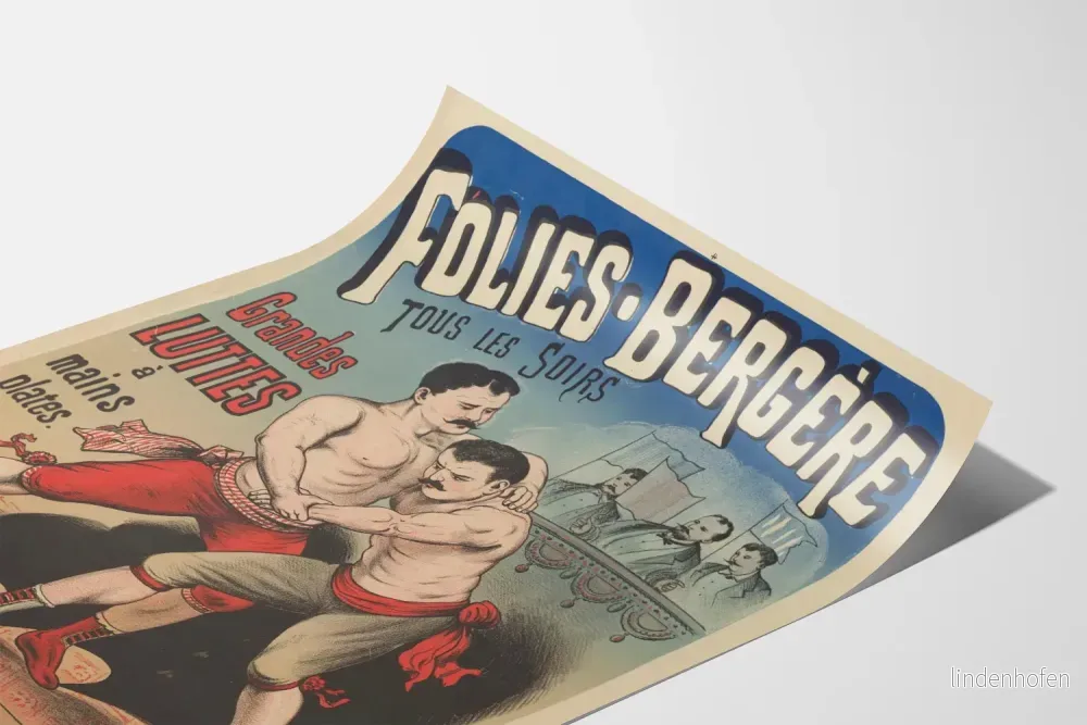 Vintageposter Folies Bergère Stora handstrider - Bild 3