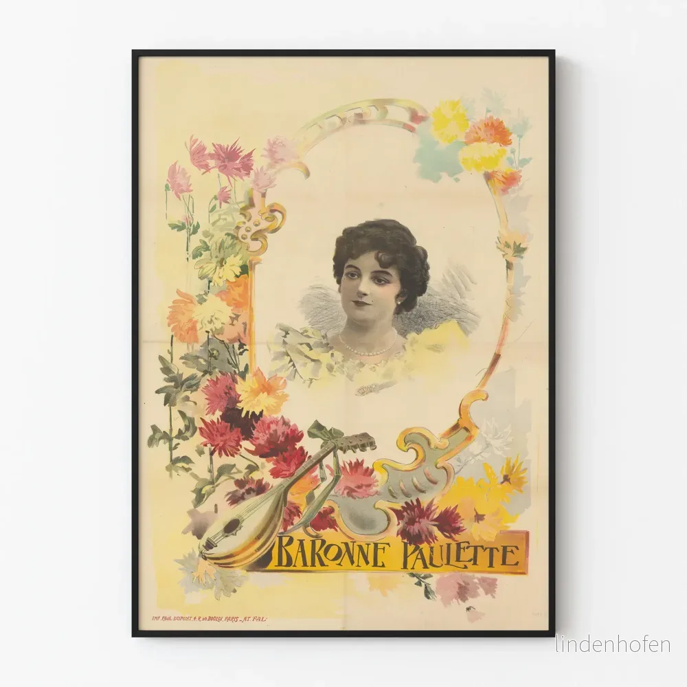 Vintageaffisch i Art Nouveau-stil av Baronne Paulette