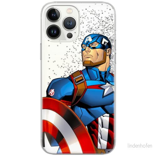 ERT GROUP mobiltelefonfodral för Apple Iphone 6 PLUS/ 7 PLUS / 8 originalt och officiellt licensierat Marvel mönster Captain America 011, med glitter overflow effekt 5903537374673