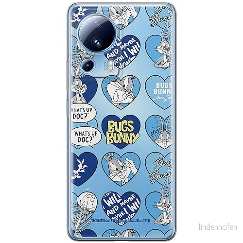 ERT GROUP mobiltelefonfodral för Xiaomi 13 LITE/CIVI 2 originalt och officiellt licensierat Looney Tunes mönster Bugs 021 optimalt anpassad till formen på mobiltelefonen, gedeeltelijk transparant 5905795085902