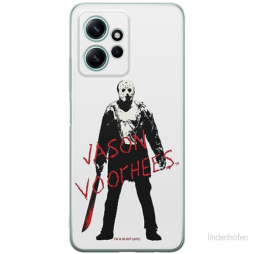 ERT GROUP mobiltelefonfodral för Xiaomi REDMI NOTE 12 4G originalt och officiellt licensierat Horror mönster Friday the 13th 017 anpassad till formen på mobiltelefonen, fodral tillverkad av TPU plast 5905511949372