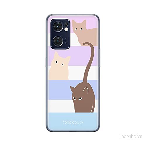 ERT GROUP mobiltelefonfodral för Oppo RENO 7 5G originalt och officiellt licensierat Babaco mönster Cats 014 optimalt anpassad till formen på mobiltelefonen, fodral tillverkad av TPU plast 5905511315672