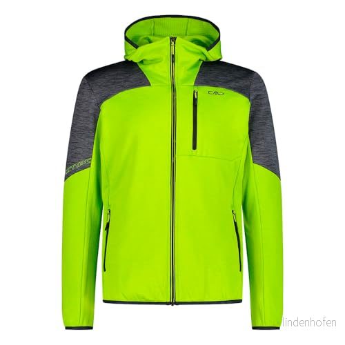 CMP Herr Grid Tech Fleece Jacka Med Fast Huva 8050243155816