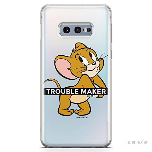 ERT GROUP mobiltelefonfodral för Samsung S10e originalt och officiellt licensierat Tom and Jerry mönster 012 optimalt anpassad till formen på mobiltelefonen, gedeeltelijk transparant 5904805271533