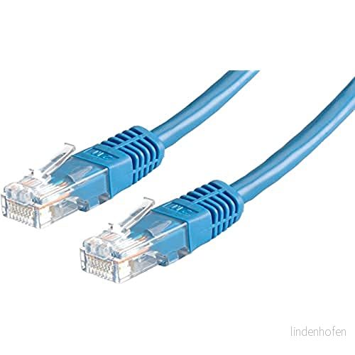 ROLINE Patchkabel Kat.5e (klass D) UTP, blå, 0,5 m 7611990134700