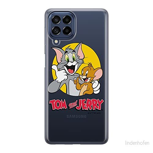 ERT GROUP mobiltelefonfodral för Samsung M53 5G originalt och officiellt licensierat Tom & Jerry mönster 013 optimalt anpassad till formen på mobiltelefonen, gedeeltelijk transparant 5905511388003