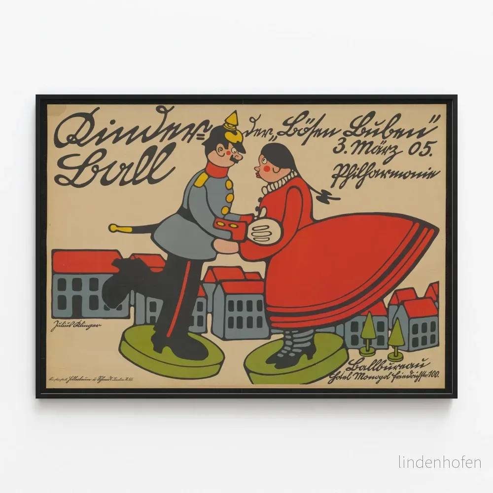 Vintageposter Kinderball Der Bosen Buben 1905 – Retro väggdekoration