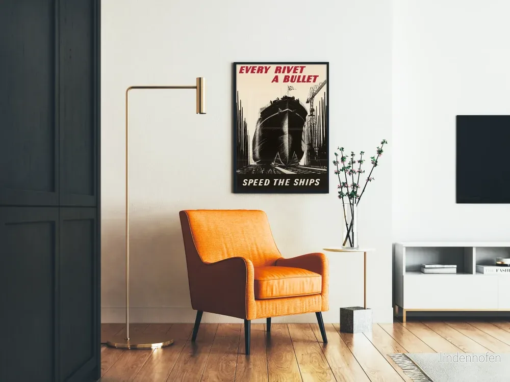 Retro industriell sjöfartsaffisch - Varje nock är ett skott - Bild 2