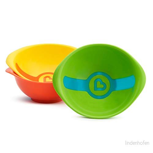Munchkin White Hot Toddler Bowls, Colour Strip Turns When Food and Bowl are Too Hot, Pack of 3 5019090121002