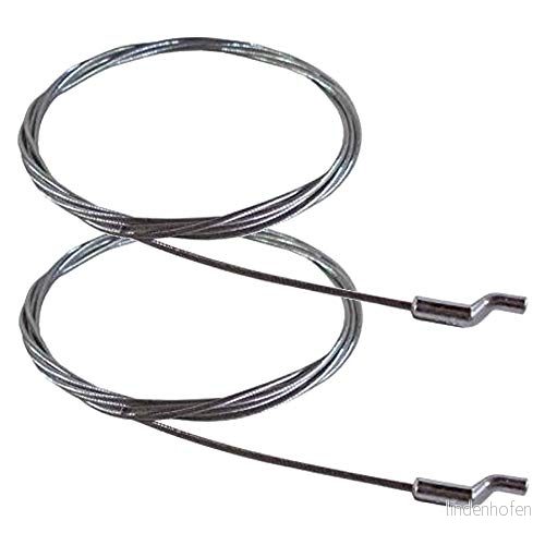 cyclingcolors 2 x universell mjuk kabel gräsklippare med Z huvud 1,9 m tvåhjulstraktor galvaniserat stål gaskontroll, silver 3701260832864