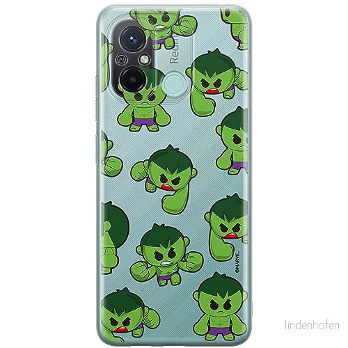 ERT GROUP mobiltelefonfodral för Xiaomi REDMI 12C/ 11A originalt och officiellt licensierat Marvel mönster Hulk 006 optimalt anpassad till formen på mobiltelefonen, gedeeltelijk transparant 5905511846039