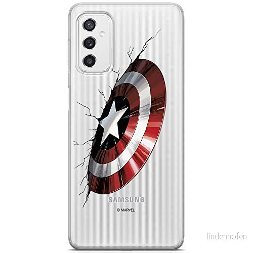 ERT GROUP mobiltelefonfodral för Samsung M52 5G originalt och officiellt licensierat Marvel mönster Captain America 023 optimalt anpassad till formen på mobiltelefonen, gedeeltelijk transparant 5904805488047