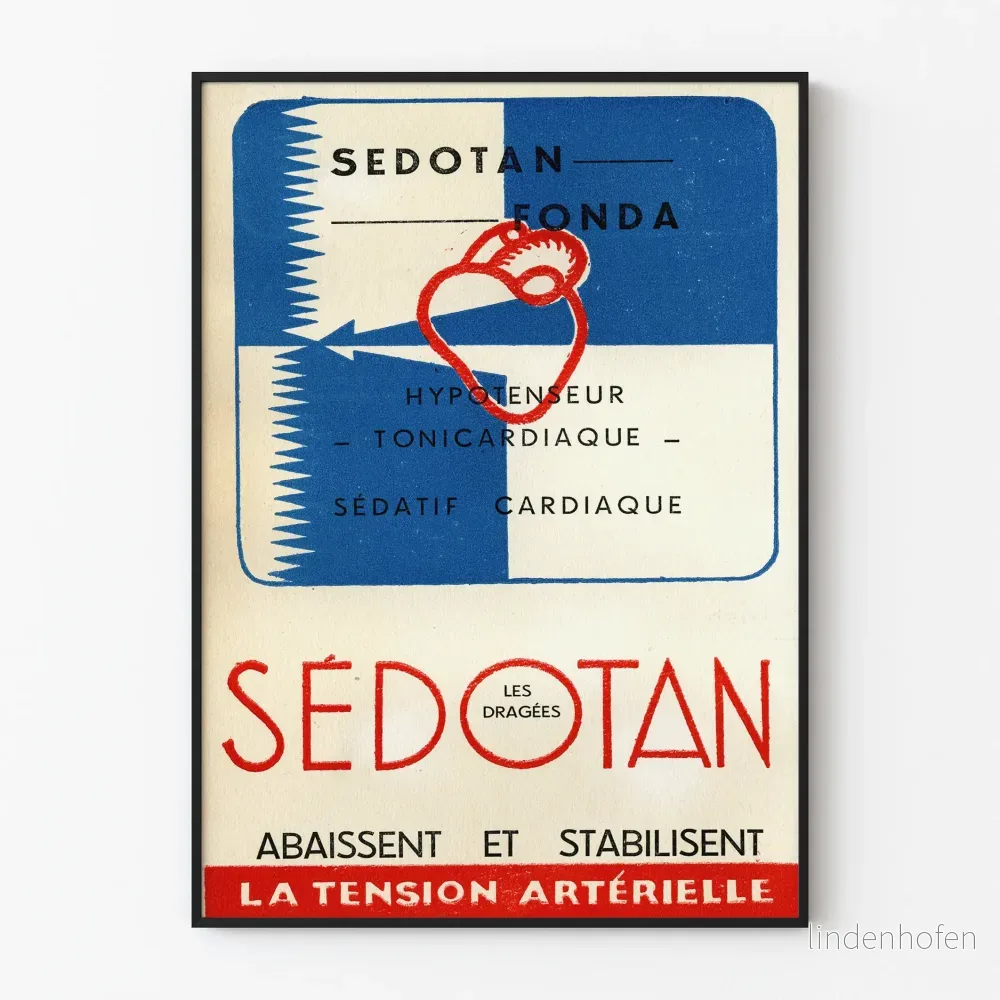 Vintage Sédotan-Poster – Retro medicinsk väggdekoration