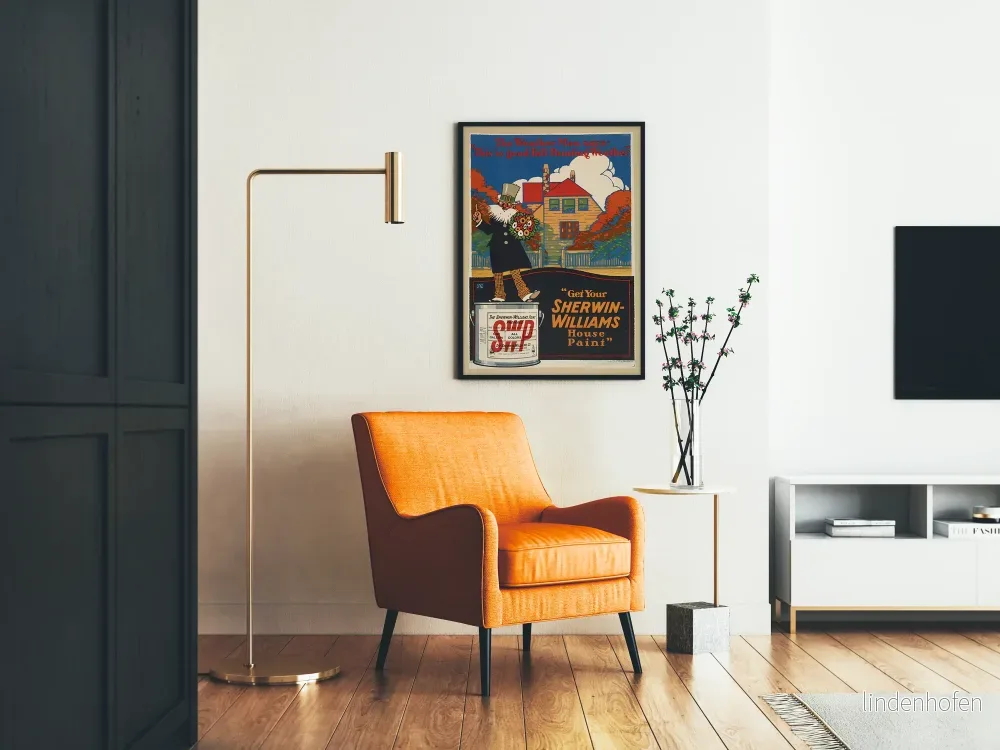 Vintageaffisch Sherwin-Williams Målarfärg Höst - Bild 2
