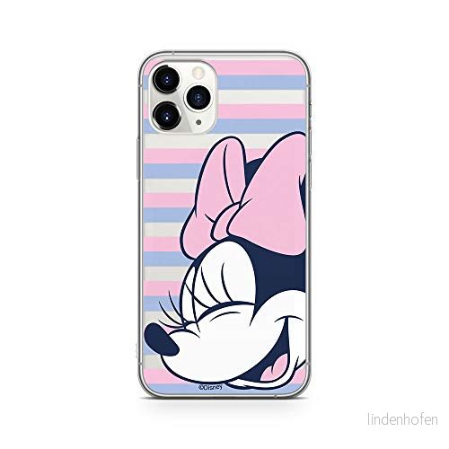 ERT GROUP mobiltelefonfodral för Apple Iphone 11 PRO MAX originalt och officiellt licensierat Disney mönster Minnie 022 Vit optimalt anpassad till formen på mobiltelefonen, gedeeltelijk transparant 5902980822335