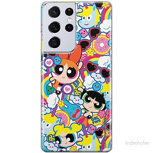 ERT GROUP mobiltelefonfodral för Samsung S21 ULTRA originalt och officiellt licensierat The Powerpuff Girls mönster 041, fodral tillverkad av TPU plast 5905511984205