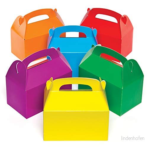 Baker Ross AG745 färgglada festpresentlådor för barn pyssel, dekoration och fyllning (6 stycken), sorterad, 15,5 cm x 8,5 9 cm, 6 pack 5051174064232