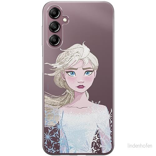 ERT GROUP mobiltelefonfodral för Samsung A14 4G/5G originalt och officiellt licensierat Disney mönster Elsa 014 optimalt anpassad till formen på mobiltelefonen, gedeeltelijk transparant 5905511817992