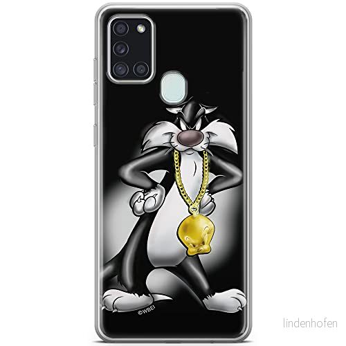 ERT GROUP mobiltelefonfodral för Samsung A21s originalt och officiellt licensierat Looney Tunes mönster Sylvester 002 optimalt anpassad till formen på mobiltelefonen, fodral tillverkad av TPU plast 5903040264829