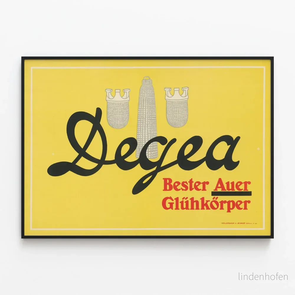 Vintageposter Degea Bester Auer Glühkörper - retro väggdekoration