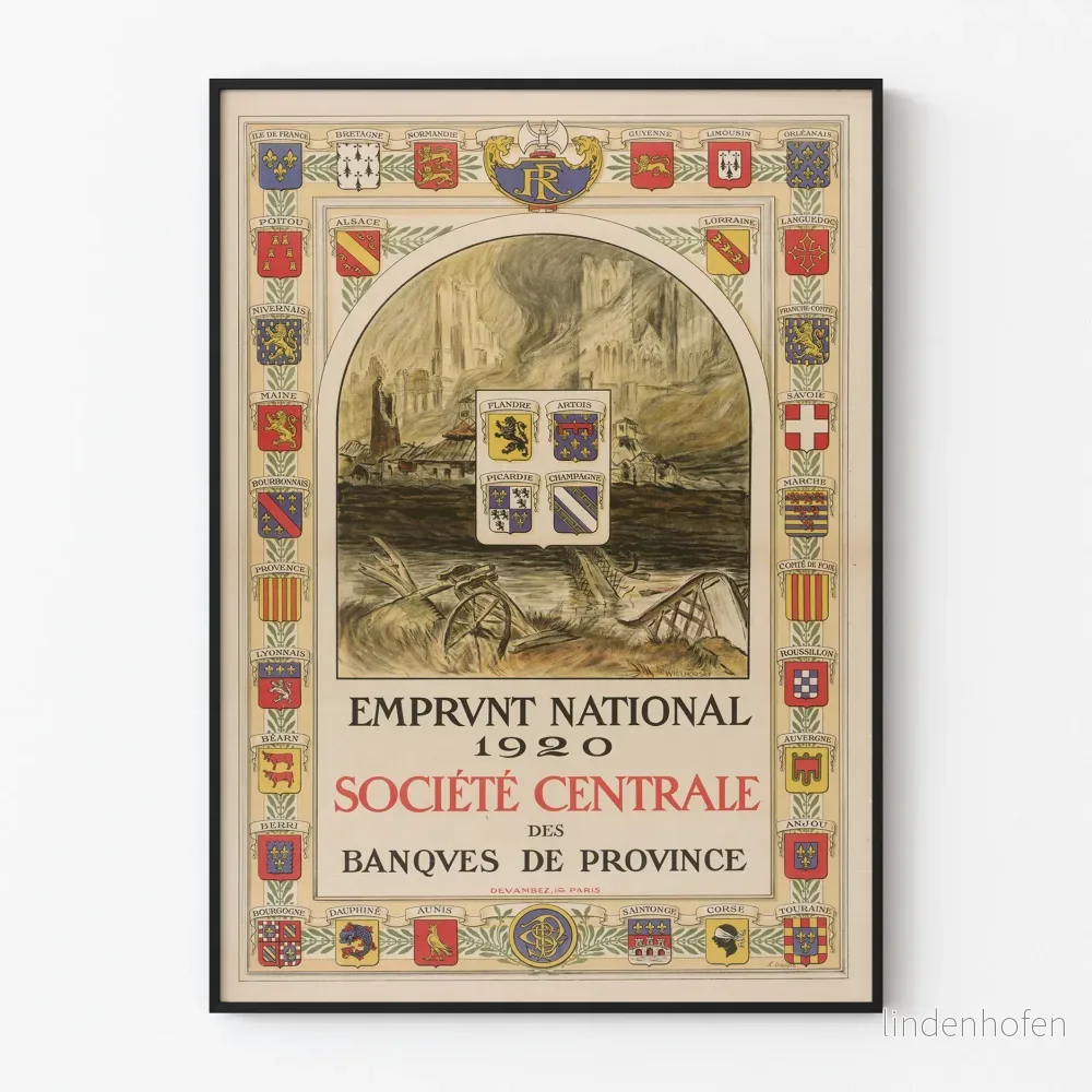 Affisch Emprunt National 1920 – Centralföreningen för Provinsbankerna Affisch Emprunt National 1920 – Centralföreningen för Provinsbankerna