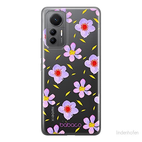 ERT GROUP mobiltelefonfodral för Xiaomi 12 LITE originalt och officiellt licensierat Babaco mönster Flowers 022 optimalt anpassad till formen på mobiltelefonen, gedeeltelijk transparant 5905511506858