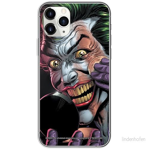 ERT GROUP mobiltelefonfodral för Iphone 11 PRO originalt och officiellt licensierat DC mönster Joker 023 optimalt anpassad till formen på mobiltelefonen, fodral tillverkad av TPU plast 5905795056988