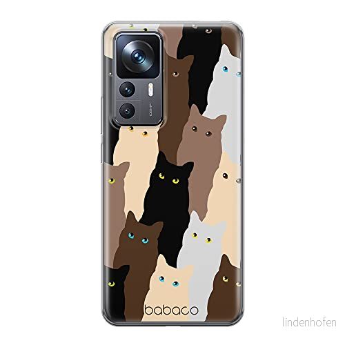 ERT GROUP mobiltelefonfodral för Xiaomi 12T/12T pro/K50 Ultra originalt och officiellt licensierat Babaco mönster Cats 001 anpassad till formen på mobiltelefonen, fodral tillverkad av TPU plast 5905511585136