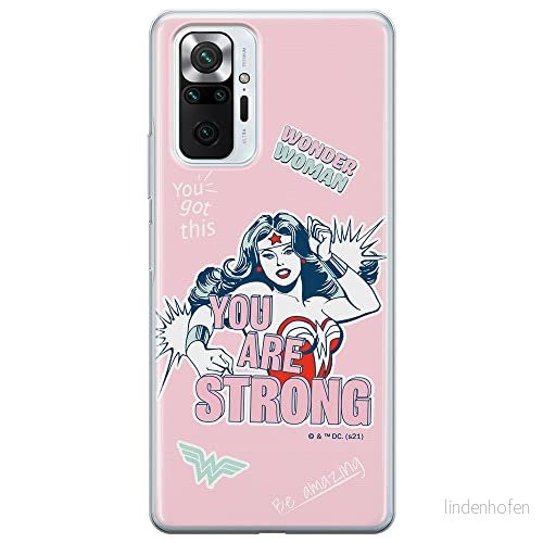 ERT GROUP mobiltelefonfodral för Xiaomi REDMI NOTE 10 PRO originalt och officiellt licensierat DC mönster Wonder Woman 025 anpassad till formen på mobiltelefonen, fodral tillverkad av TPU plast 5903932932225