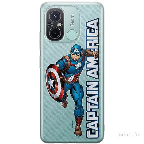 ERT GROUP mobiltelefonfodral för Xiaomi REDMI 12C/ 11A originalt och officiellt licensierat Marvel mönster Capitan America 030 anpassad till formen på mobiltelefonen, gedeeltelijk transparant 5905511846046