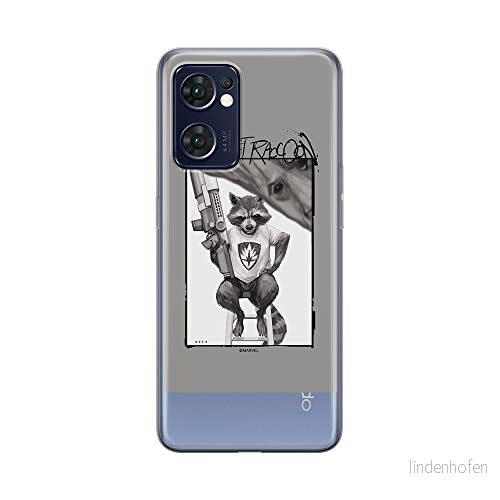 ERT GROUP mobiltelefonfodral för Oppo RENO 7 5G originalt och officiellt licensierat Marvel mönster Rocket 004 optimalt anpassad till formen på mobiltelefonen, fodral tillverkad av TPU plast 5905511308414