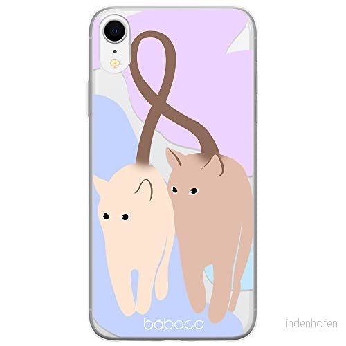 ERT GROUP mobiltelefonfodral för Iphone XR originalt och officiellt licensierat Babaco mönster Cats 013 optimalt anpassad till formen på mobiltelefonen, gedeeltelijk transparant 5905131087102