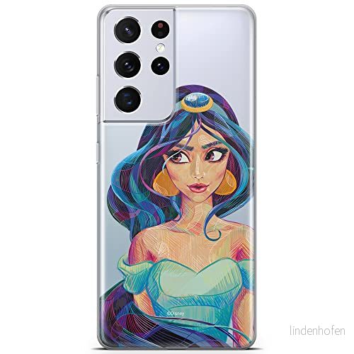 ERT GROUP mobiltelefonfodral för Samsung S21 ULTRA originalt och officiellt licensierat Disney mönster Jasmine 002 optimalt anpassad till formen på mobiltelefonen, gedeeltelijk transparant 5903932394009
