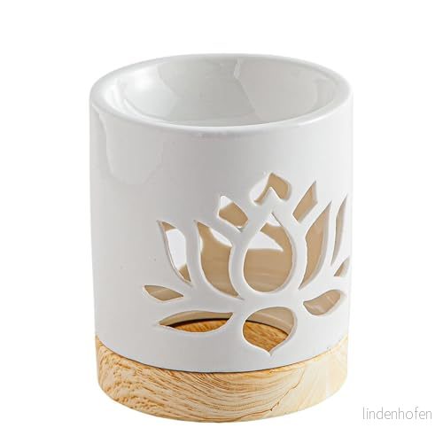 Brûle Parfum Ceremy Näckros Doftande Fondant brännare Fashionabla Lotus hantverksobjekt enkel aromaterapi diffusor eteriska oljor dofter och 50 ml H 10,5 cm Zen'Aroôme 3700643509010