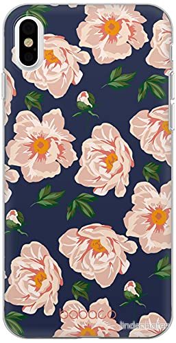 ERT GROUP mobiltelefonfodral för Apple Iphone X/XS originalt och officiellt licensierat Babaco mönster Flowers 014 Vit optimalt anpassad till formen på mobiltelefonen, fodral tillverkad av TPU plast 5903932616033