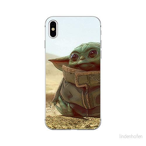 ERT GROUP mobiltelefonfodral för Apple Iphone XS Max originalt och officiellt licensierat Star Wars mönster Baby Yoda 003 Vit anpassad till formen på mobiltelefonen, fodral tillverkad av TPU plast 5903537646831