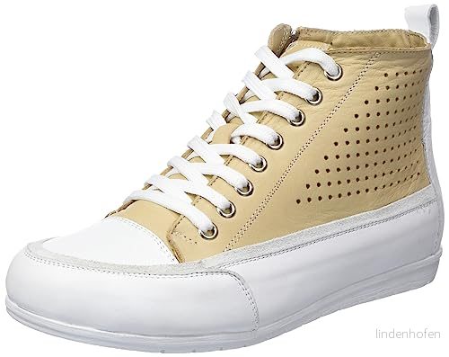 Andrea Conti Damskor, halvsko sneakers, sportigt läder, snörning 0345911, Kamel vit, 36 EU 4065139938408